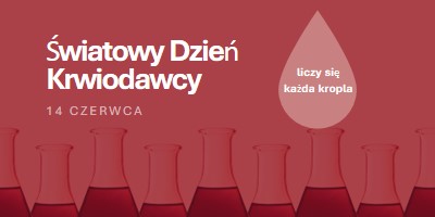 Światowy Dzień Krwiodawcy red modern-bold