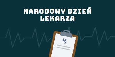 Dzisiaj jest Narodowy Dzień Lekarza blue modern-simple