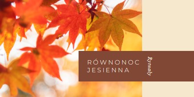 Równonoc jesienna orange modern-simple