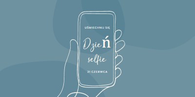 Pewność selfie blue whimsical-line