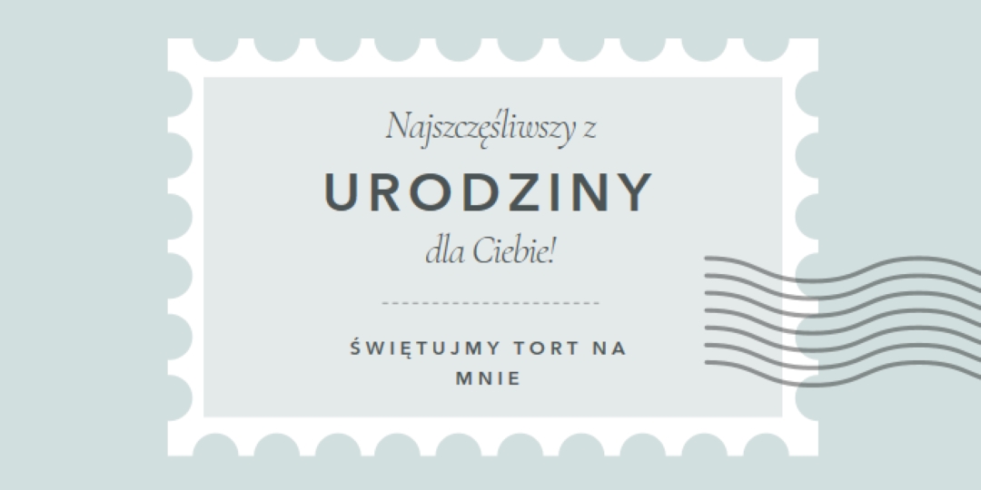 Wspaniałe urodziny blue modern-simple