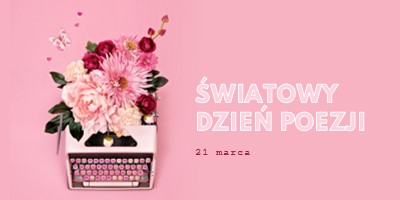 Kwitnące litery pink vintage-botanical