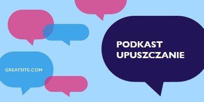 Podkast upuszcza się teraz blue modern-color-block