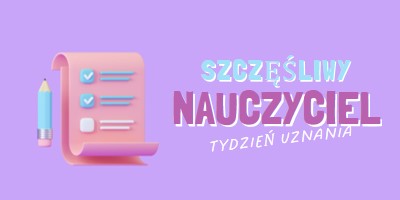 Tydzień uznania dla nauczycieli purple whimsical-color-block