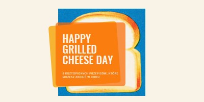 Happy Grilled Cheese Day orange modern-bold