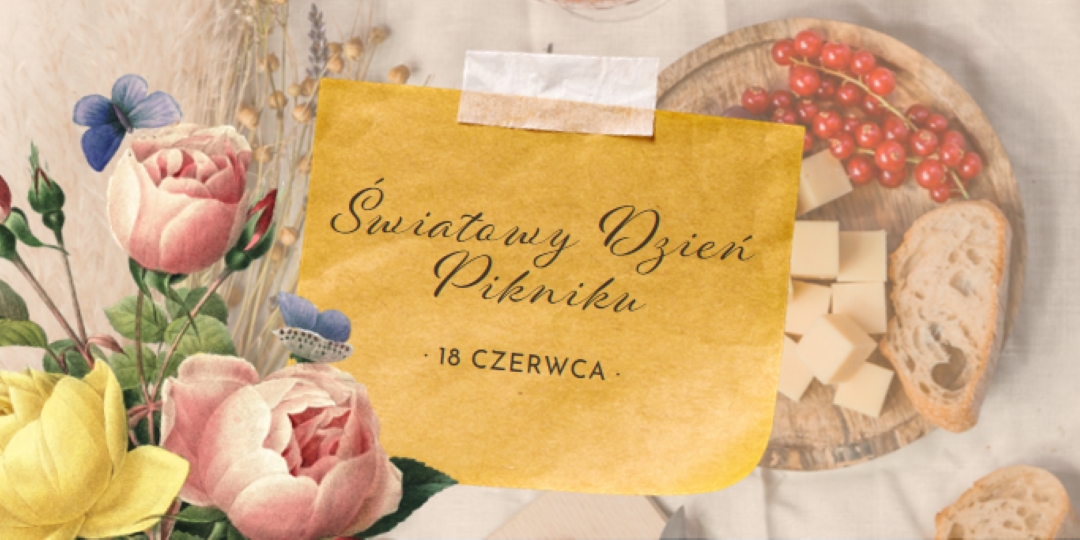 Światowy Dzień Pikniku yellow vintage-botanical