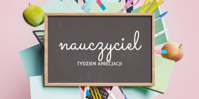 Docenianie nauczycieli pink modern-simple