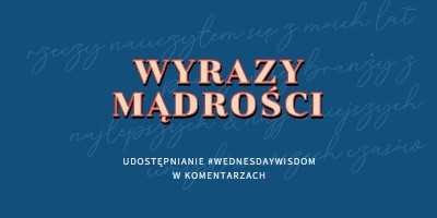 Wyraz dla mądrych blue modern-simple