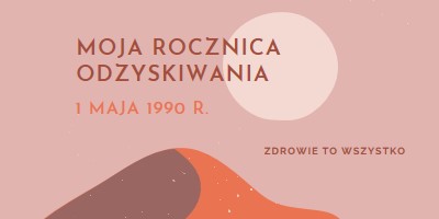 Moja rocznica odzyskiwania pink organic-boho