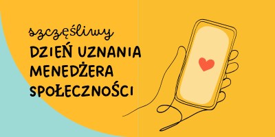 Oto informacje dla menedżerów społeczności yellow whimsical-line