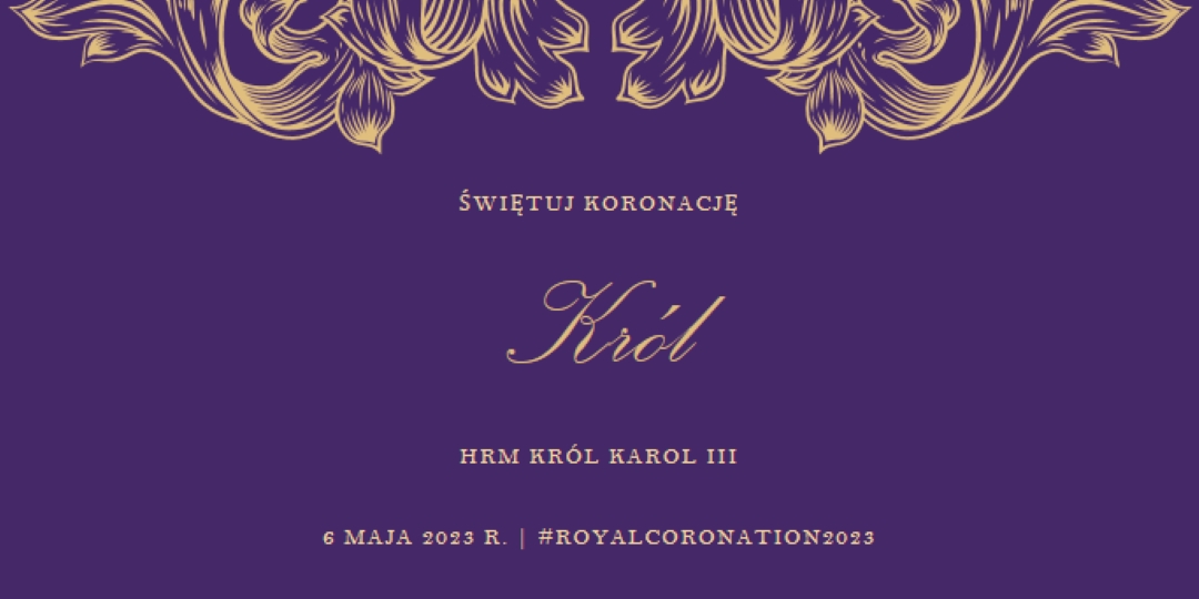 Koronacja pasuje do króla purple modern-simple