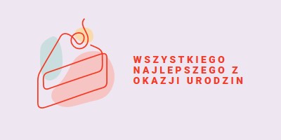 Kawałek wszystkiego najlepszego z okazji urodzin purple whimsical-line