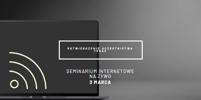 Gwiazda seminarium w sieci Web black modern-simple