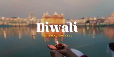 Światło Diwali blue modern-simple