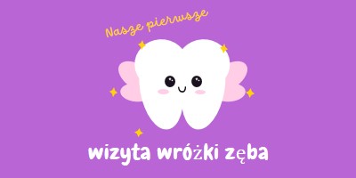 Pierwsza wizyta wróżki zęba purple whimsical-color-block