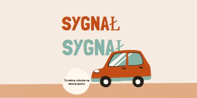 Sygnalizuj sep! orange whimsical-color-block