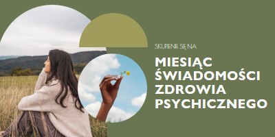 Skupienie się na zdrowiu psychicznym green modern-simple