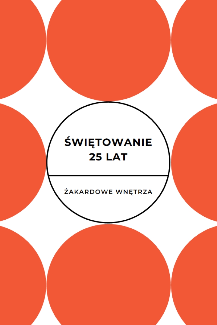 Świętowanie 25 lat orange modern-geometric-&-linear