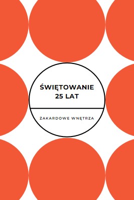 Świętowanie 25 lat orange modern-geometric-&-linear