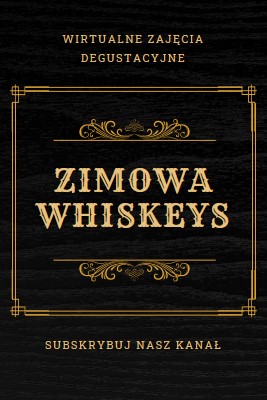 Zimowe whiskeys black vintage-retro