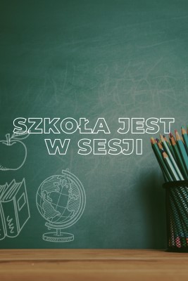 Szkoła jest w sesji green modern-simple