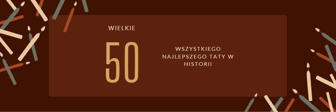 Wszystkiego najlepszego z okazji pięćdziesiątych urodzin brown modern-simple
