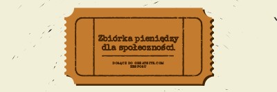 Duży bilet brown vintage-retro