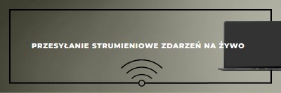 Przesyłanie strumieniowe zdarzeń na żywo gray modern-bold