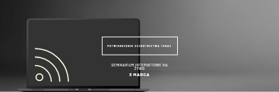 Gwiazda seminarium w sieci Web black modern-simple