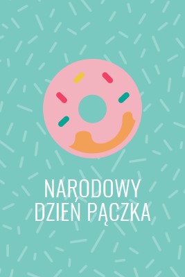 Yum it's National Donut Day blue modern-simple