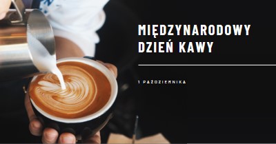 Międzynarodowy Dzień Kawy brown modern-simple