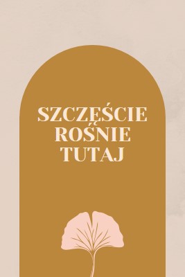 Szczęście rośnie tutaj gray organic-boho