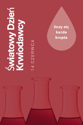 Światowy Dzień Krwiodawcy red modern-bold