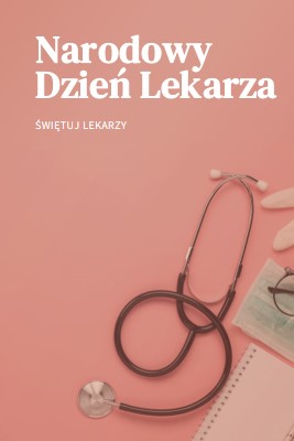 Świętuj lekarzy pink modern-simple