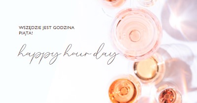 Godzina piąta happy hour white modern-simple