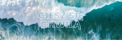 Ciesz się chwilą blue modern-simple