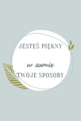 Piękne na wszystkie Twoje sposoby blue organic-simple