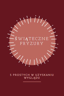 Świąteczne fryzury red organic-simple