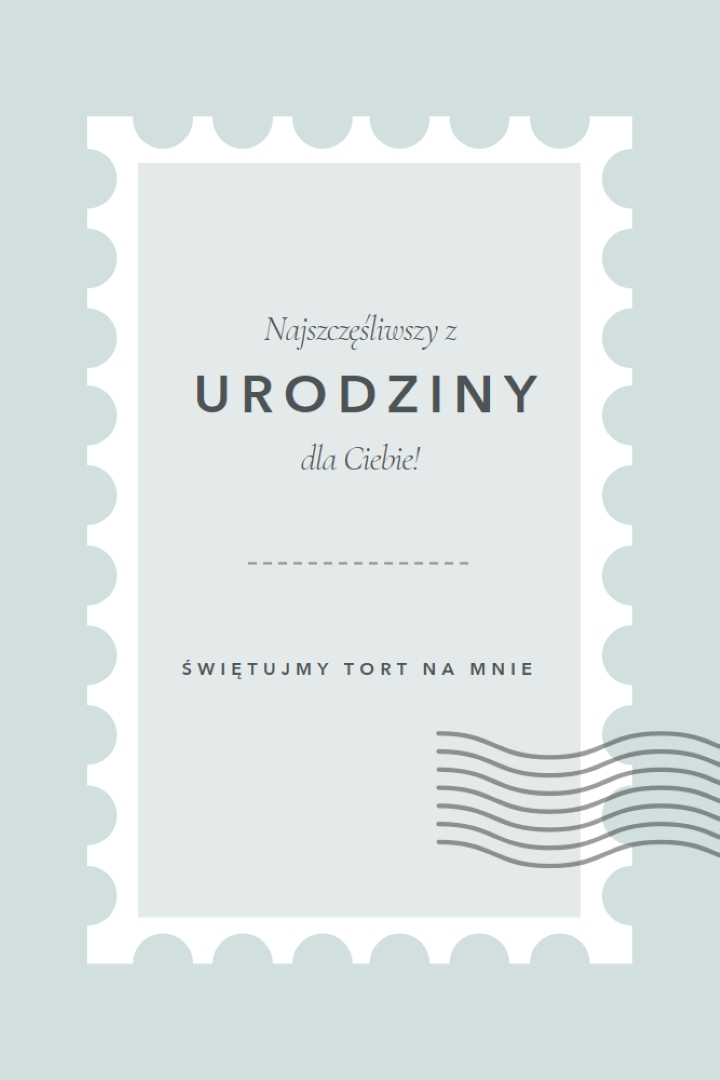 Wspaniałe urodziny blue modern-simple