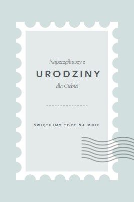 Wspaniałe urodziny blue modern-simple