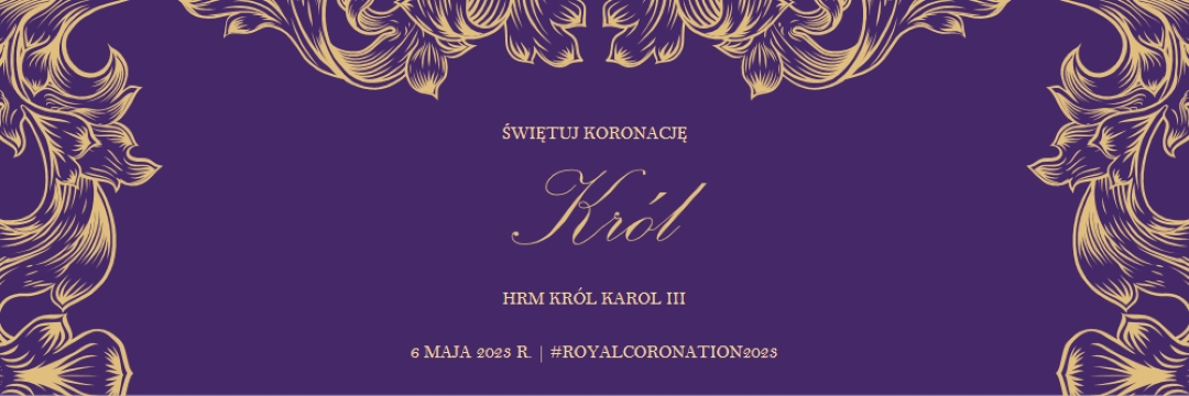 Koronacja pasuje do króla purple modern-simple