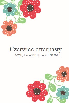 Czerwiec w rozkwicie white organic-boho