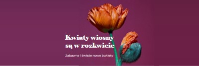 Świeże kwiaty purple modern-simple