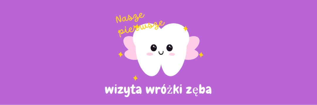 Pierwsza wizyta wróżki zęba purple whimsical-color-block