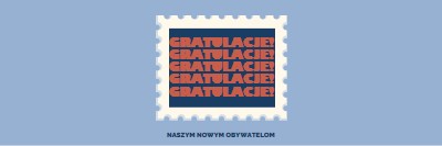 Gratulacje dla naszych nowych obywateli blue modern-simple