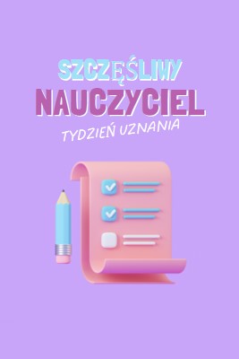 Tydzień uznania dla nauczycieli purple whimsical-color-block