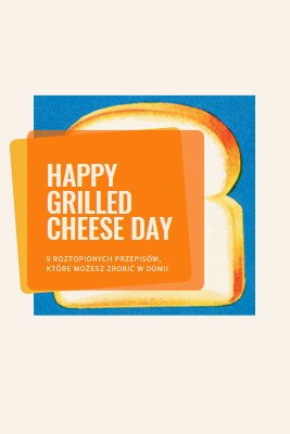 Happy Grilled Cheese Day orange modern-bold