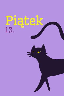 Piątek trzynasty purple organic-simple