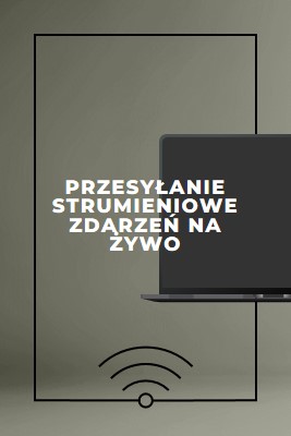 Przesyłanie strumieniowe zdarzeń na żywo gray modern-bold