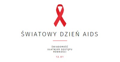 Podnoszenie świadomości na temat AIDS white modern-simple